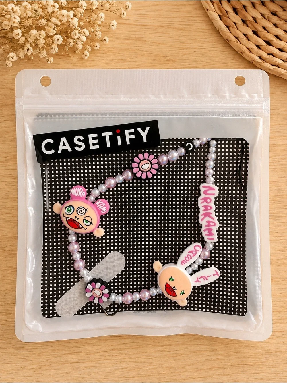 CASETiFY x Takashi Murakami Kaikai & Kiki Pearl Phone Charm + Case Bundle